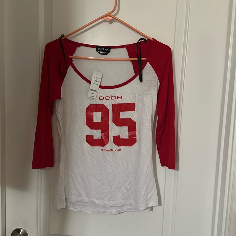 Bebe color block shirt top